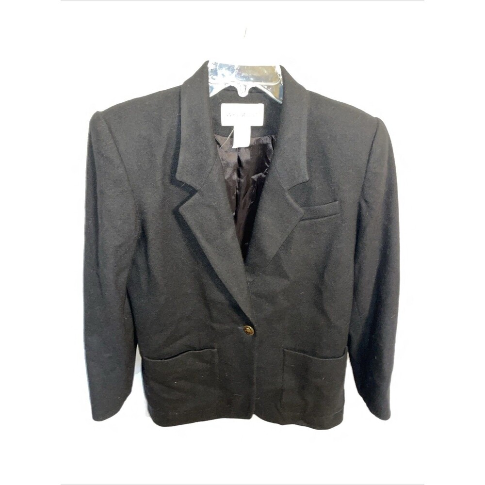 John Celeste Women’s Dressy Jacket Size 6 Black Cashmere Blend Going Out Formal